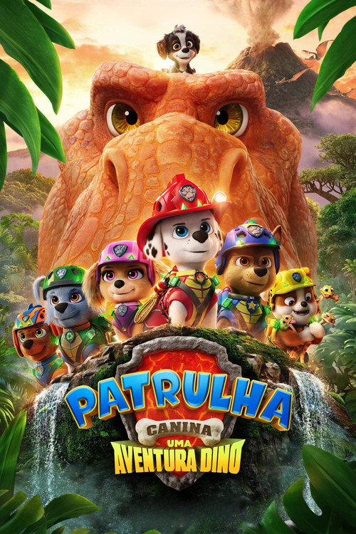 A Patrulha Canina para em uma misteriosa ilha de dinossauros, onde conhecem Rex, um filhote perdido. Quando a… — pôster do filme para Assistir Patrulha Canina: Uma Aventura Dino Online
